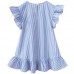 Cute Toddler Kids Baby Girl Summer Dress Ruffles V  neck Tassel Striped Princess Girls Party Dresses Sundress Clothes