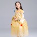 Kid Girls Bell Sleeve O  Neck Fancy Princess Dress