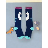 Peacock Knee High Socks