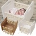 Full Moon Newborn Photography Props Hundred Sunshine Woven Solid Wood Crib  Black